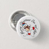 Ice Skating Polar Beer Kerstmis Ronde Button 3,2 Cm (Voorkant /achterkant)