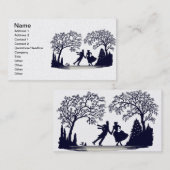 Ice Skating Pond - Silhouette Visitekaartje (Voorkant / Achterkant)