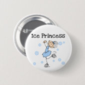 Ice Skating Princess Tshirts en Gifts Ronde Button 5,7 Cm (Voorkant /achterkant)