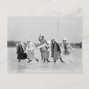 Ice Skating Race, 1925 Briefkaart