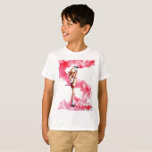 Ice skating Red Streak Afbeelding Skater T-shirt (Voorkant volledig)
