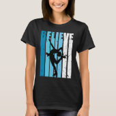 Ice Skating Retro gelooft Turquoise Ice Schaatsen  T-shirt (Voorkant)