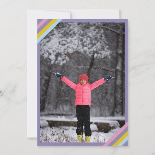 Ice Skating Retro Verjaardag Foto Kaart (Achterkant)