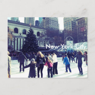 Ice Skating Rink in Bryant Park, New York City Briefkaart