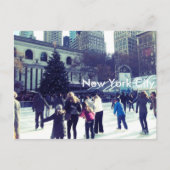 Ice Skating Rink in Bryant Park, New York City Briefkaart (Voorkant)