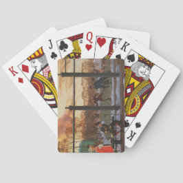 Ice Skating Rink in Winter (door Konstantin Somov) Pokerkaarten