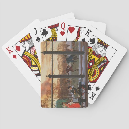 Ice Skating Rink in Winter (door Konstantin Somov) Pokerkaarten (Achterkant)