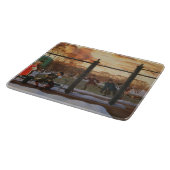 Ice Skating Rink in Winter (door Konstantin Somov) Snijplank (Hoek)