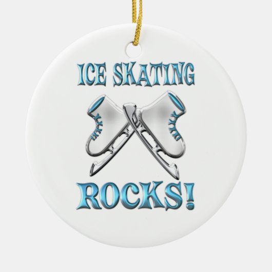 Ice Skating Rocks Keramisch Ornament (Voorkant)