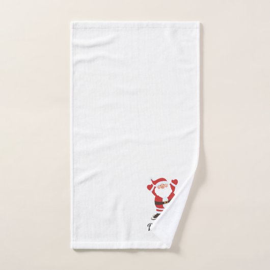 Ice Skating Santa Claus Bad Handdoek (Handdoek)