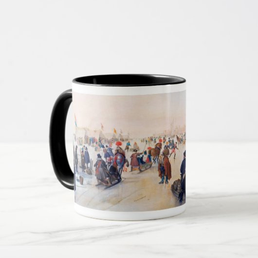 Ice Skating Scene. Fine Art Christmas Gift Mok (Voorkant links)