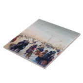 Ice Skating Scene. Fine Art Christmas Gift Tegeltje (Zijkant)