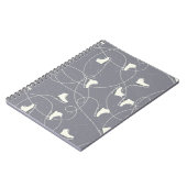 Ice Skating Shoes Marks Grey White Pattern Notitieboek (Linkerzijde)