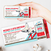 Ice skating Sky Rink Sport Ticket Pass Birthday Kaart