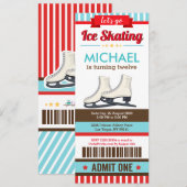 Ice skating Sky Rink Sport Ticket Pass Kaart (Voorkant / Achterkant)