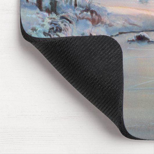 ICE SKATING & SNOWFLAKES by SHARON SHARPE Muismat (Hoek)