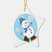 Ice Skating Snowman Ornament (Links)