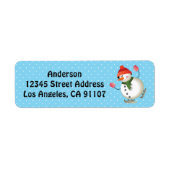 Ice Skating Snowman Return Address Labels (Voorkant)