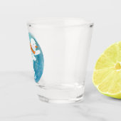 Ice Skating Snowman Shot Glas (Rechts)