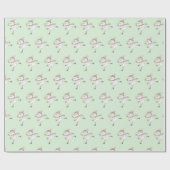 Ice Skating Snowmen Green Cadeaupapier (Vlak)