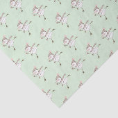 Ice Skating Snowmen Green Tissuepapier (Detail)