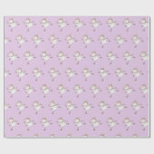 Ice Skating Snowmen Paars Cadeaupapier (Vlak)