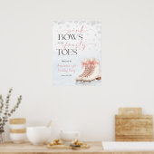 Ice Skating Teen Birthday Welcome Sign - Pink Bow Poster (Keuken)