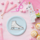 Ice skating thema girl's verjaardagsfeest papieren bordje (Feest)