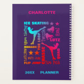 Ice Skating Theme Colorful Modern Girls Planner (Achterkant)