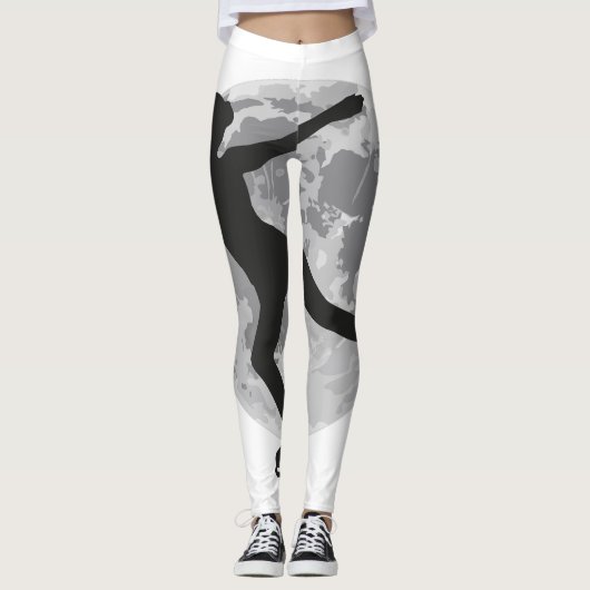Ice Skating-vrouwkunst Leggings (Voorkant)