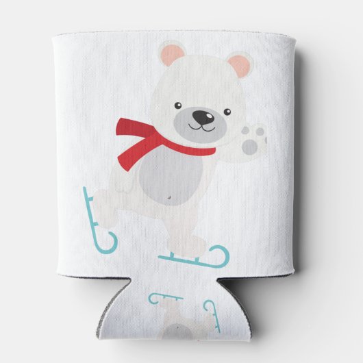 Ice Skating Winter Beer Blikjeskoeler (Achterkant)