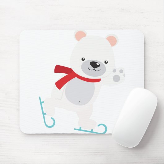 Ice Skating Winter Beer Muismat (Met muis)