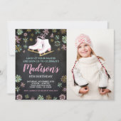 Ice Skating, Winter wonderland met foto Kaart (Voorkant)