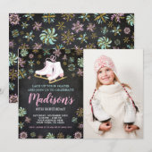 Ice Skating, Winter wonderland met foto Kaart (Voorkant / Achterkant)