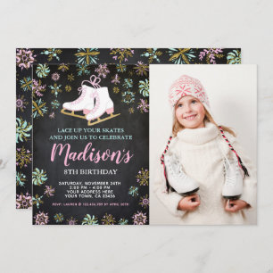 Ice Skating, Winter wonderland met foto Kaart