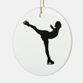 Ice Skating Woman Silhouette Keramisch Ornament (Links)