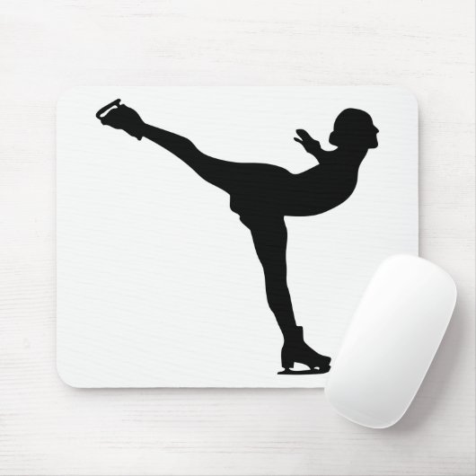 Ice Skating Woman Silhouette Muismat (Met muis)
