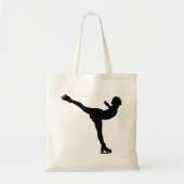 Ice Skating Woman Silhouette Tote Bag (Voorkant)