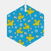 Ice Skick Snowflake Pattern Glas Ornament (Achterkant)