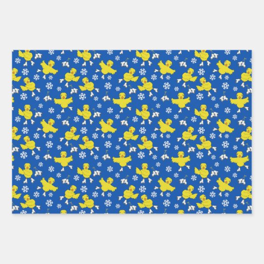 Ice Skick Snowflake Pattern Inpakpapier Vel (Voorkant 2)