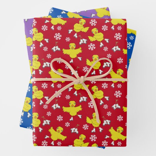 Ice Skick Snowflake Pattern Inpakpapier Vel (In situ)