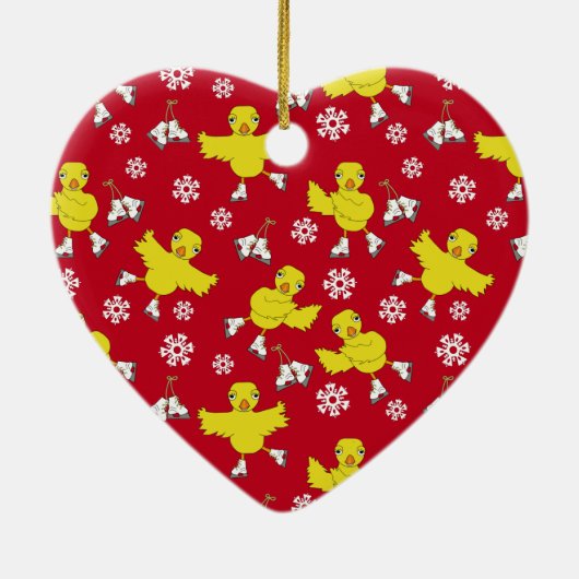 Ice Skick Snowflake Pattern Keramisch Ornament (Achterkant)
