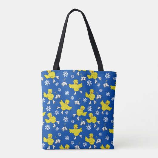 Ice Skick Snowflake Pattern Tote Bag (Achterkant)