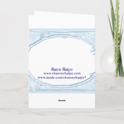 ICE SKING Party by SHARON SHARPE Feestdagen Kaart (Achterkant)