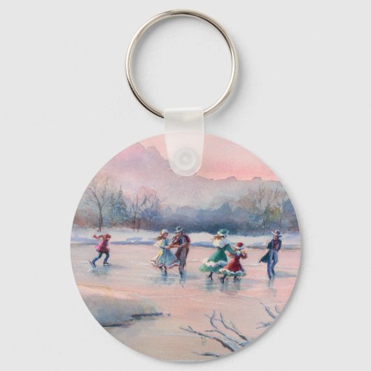 ICE SKING Party by SHARON SHARPE Sleutelhanger (Voorkant)
