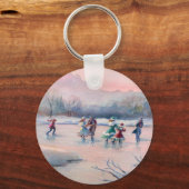 ICE SKING Party by SHARON SHARPE Sleutelhanger (Voorkant)