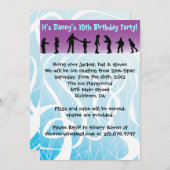 ICE SKING verjaardagsfeest Uitnodiging (Voorkant / Achterkant)