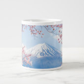Ice & Snow | Cherry Blossoms Mt. Fuji Japan Grote Koffiekop (Voorkant)