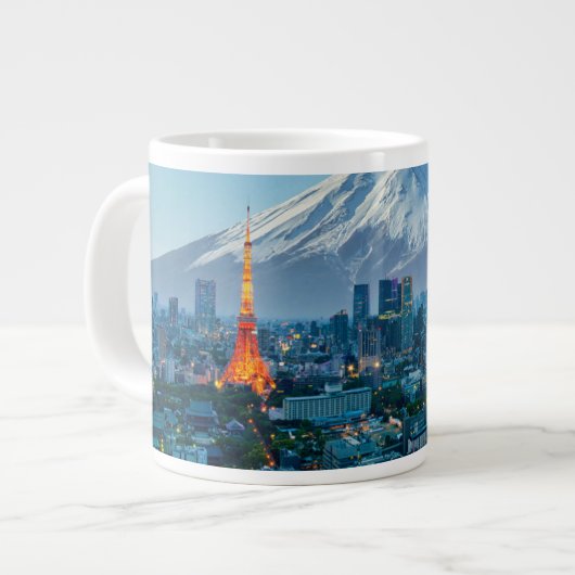 Ice & Snow | Mt. Fuji & Tokyo Skyline Grote Koffiekop (Links)