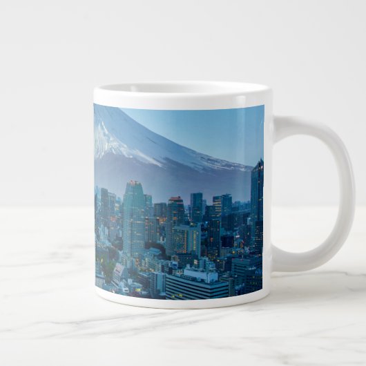 Ice & Snow | Mt. Fuji & Tokyo Skyline Grote Koffiekop (Rechts)
